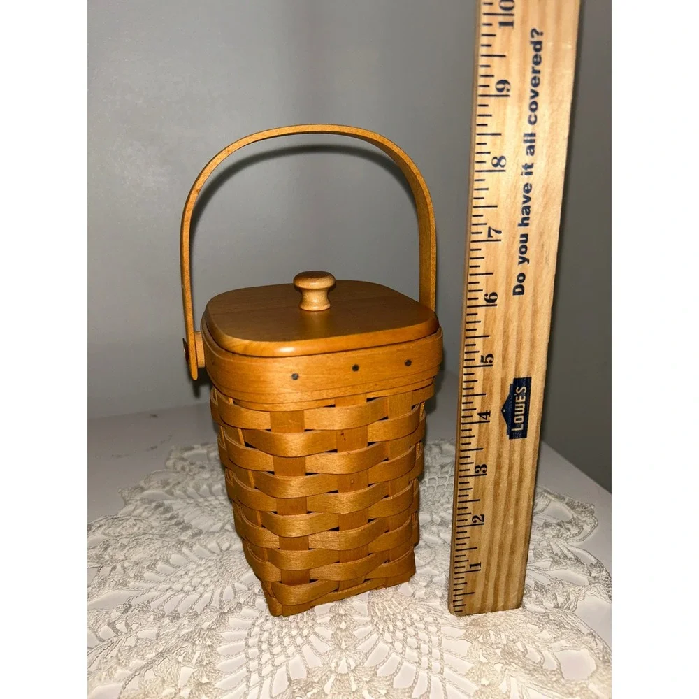 Longaberger 1998 Horizon of Hope Basket with Lid and Protector Amer. Cancer Soc.